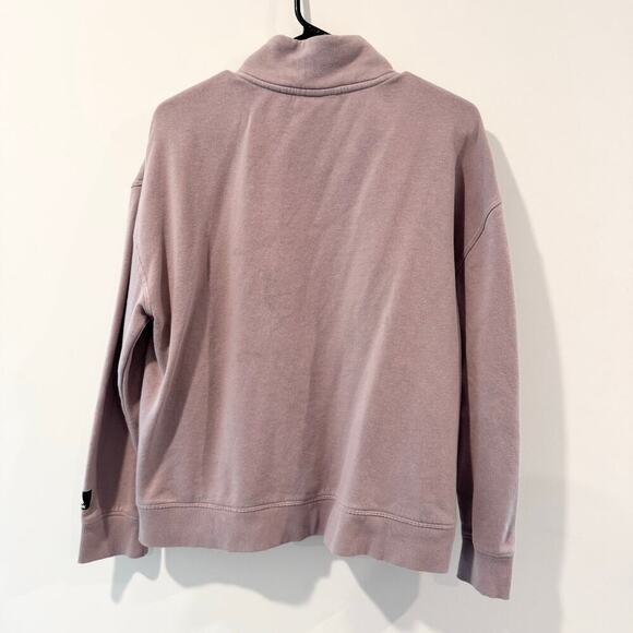 Reebok Pullover Purple Quarter Zip Cropped Womens Large Athleisure Comfy - Picture 2 of 6